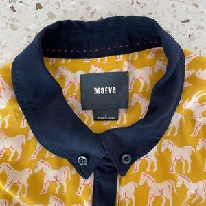 Anthropologie Horse button up